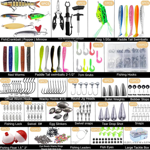 1 Pack Large 3-Layer Fishing Tackle Box